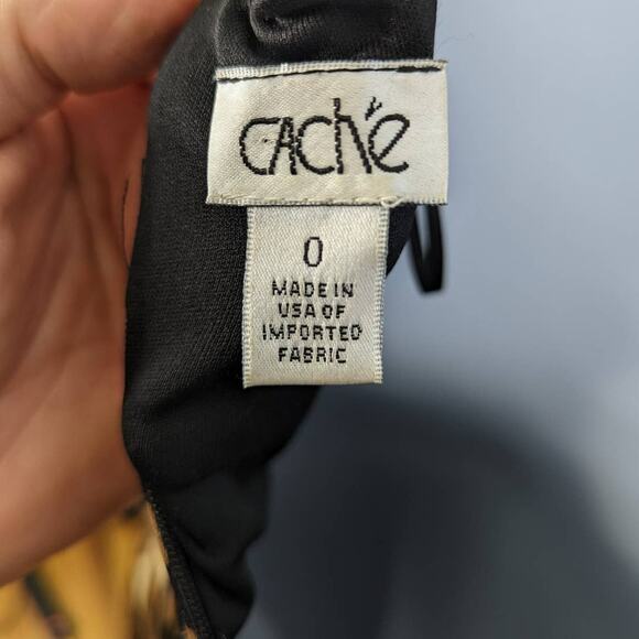 Vintage Y2K 90s Cache Leopard Print Halter Mini Dress Bodycon Clubwear Size 0 - Picture 6 of 11